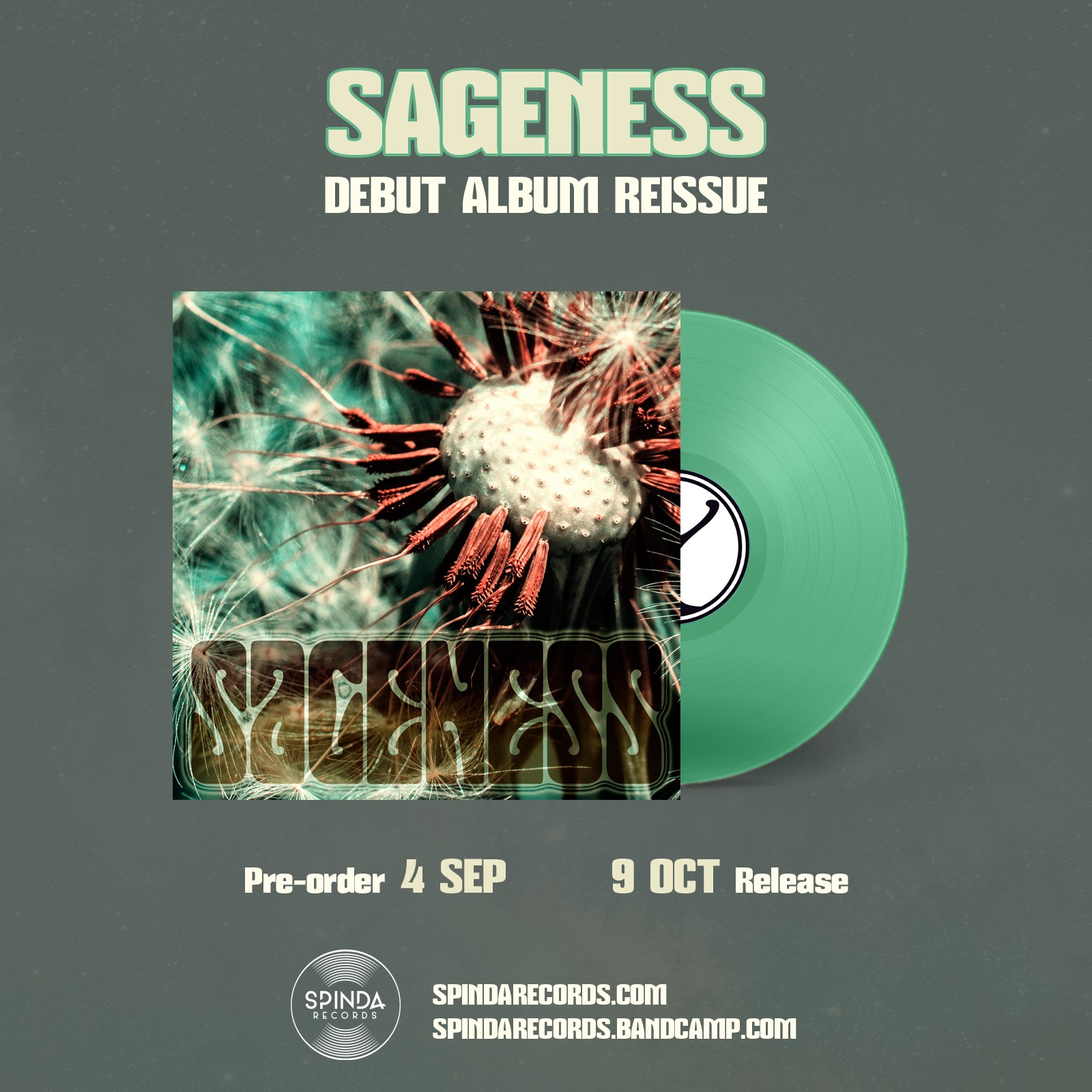 Preorder del debut de Sageness (reissue) abierto en spindarecords